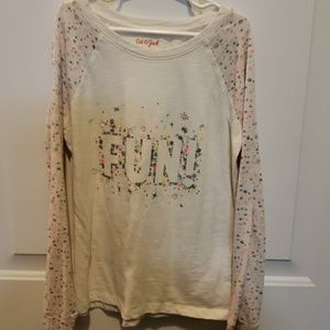 Girls Cat & Jack L/S shirt with sparkle